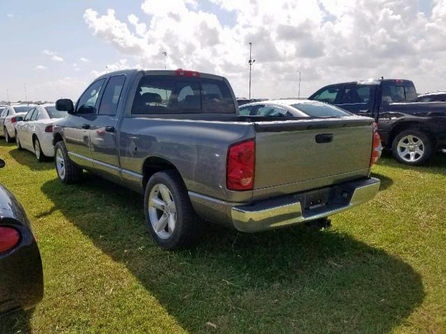 1D7HA18267S225345 - 2007 DODGE RAM 1500 S GRAY photo 3