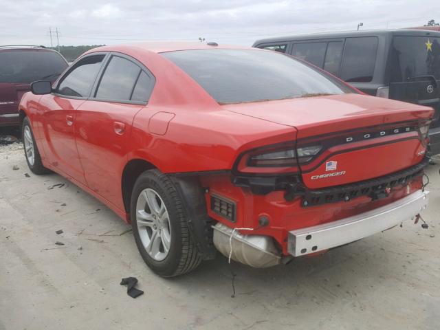 2C3CDXBG7JH186531 - 2018 DODGE CHARGER SX RED photo 3