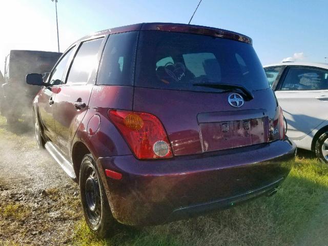 JTKKT624240075512 - 2004 TOYOTA SCION XA BURGUNDY photo 3