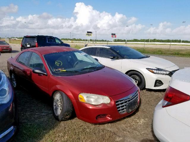 1C3EL56R14N302460 - 2004 CHRYSLER SEBRING LX MAROON photo 1