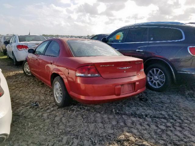 1C3EL56R14N302460 - 2004 CHRYSLER SEBRING LX MAROON photo 3