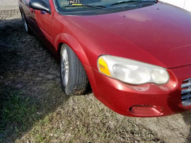 1C3EL56R14N302460 - 2004 CHRYSLER SEBRING LX MAROON photo 9