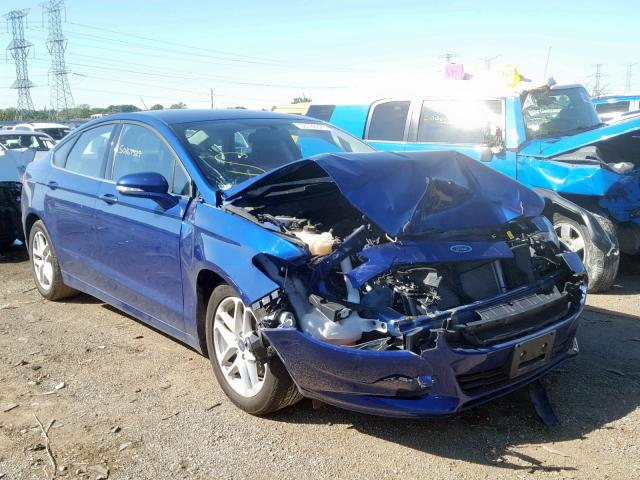 3FA6P0H77FR126233 - 2015 FORD FUSION SE BLUE photo 1