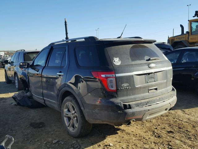 1FM5K8F84FGB27664 - 2015 FORD EXPLORER L BLACK photo 3