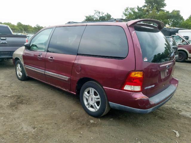 2FMZA52421BC06658 - 2001 FORD WINDSTAR S MAROON photo 3