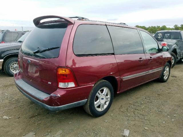 2FMZA52421BC06658 - 2001 FORD WINDSTAR S MAROON photo 4