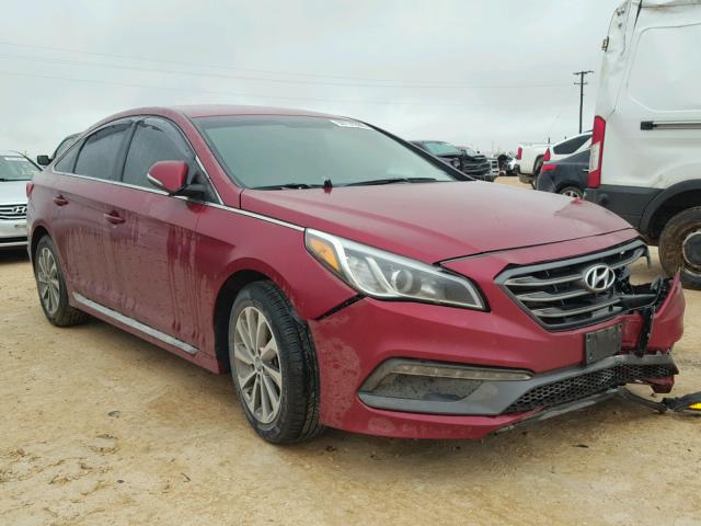 5NPE34AF7GH318749 - 2016 HYUNDAI SONATA SPO RED photo 1