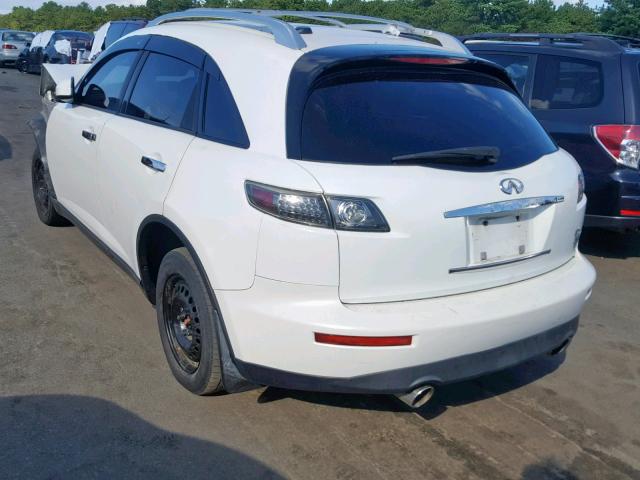 JNRAS08W95X215575 - 2005 INFINITI FX35 WHITE photo 3