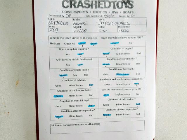 JKAEXEC109DA25311 - 2009 KAWASAKI EX650 C 绿色 照片 20