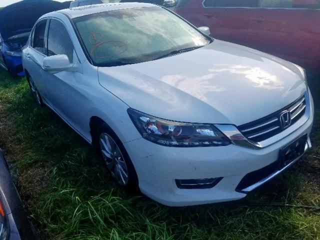 1HGCR3F8XDA010537 - 2013 HONDA ACCORD EXL WHITE photo 1