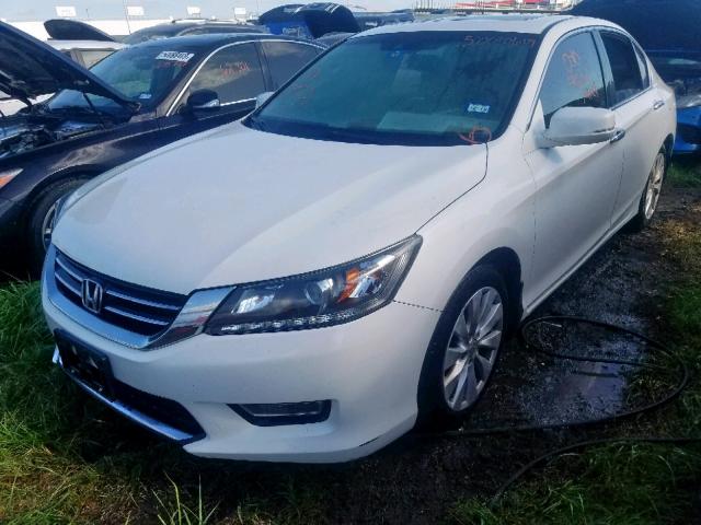 1HGCR3F8XDA010537 - 2013 HONDA ACCORD EXL WHITE photo 2