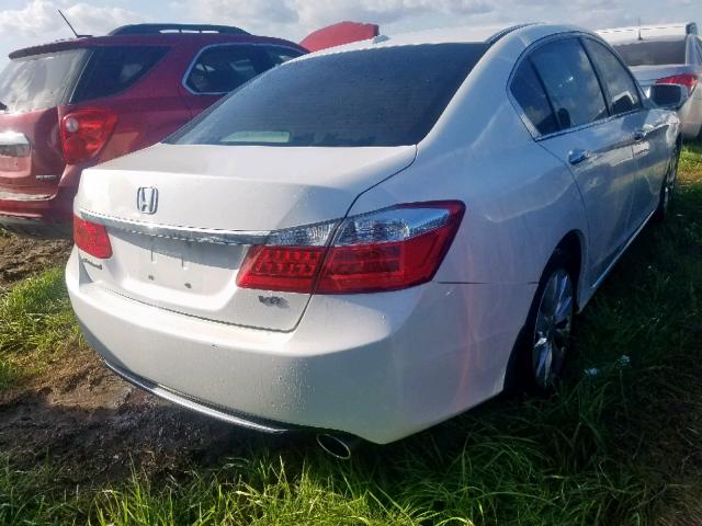 1HGCR3F8XDA010537 - 2013 HONDA ACCORD EXL WHITE photo 4