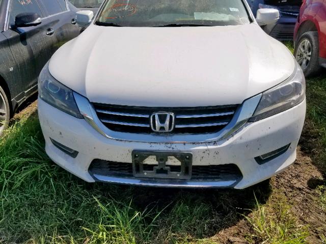 1HGCR3F8XDA010537 - 2013 HONDA ACCORD EXL WHITE photo 9