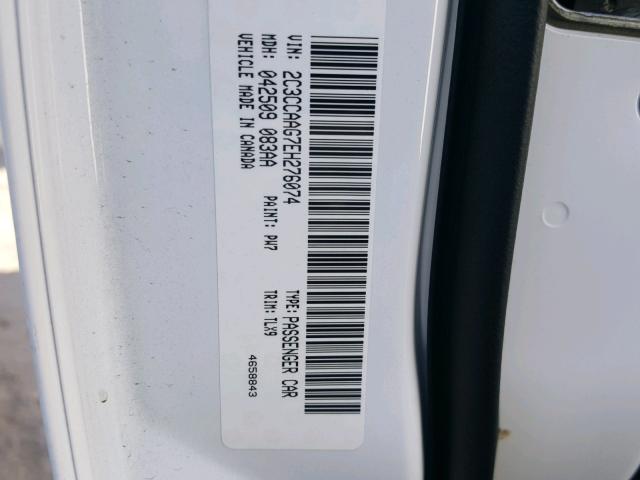 2C3CCAAG7EH276074 - 2014 CHRYSLER 300 WHITE photo 10