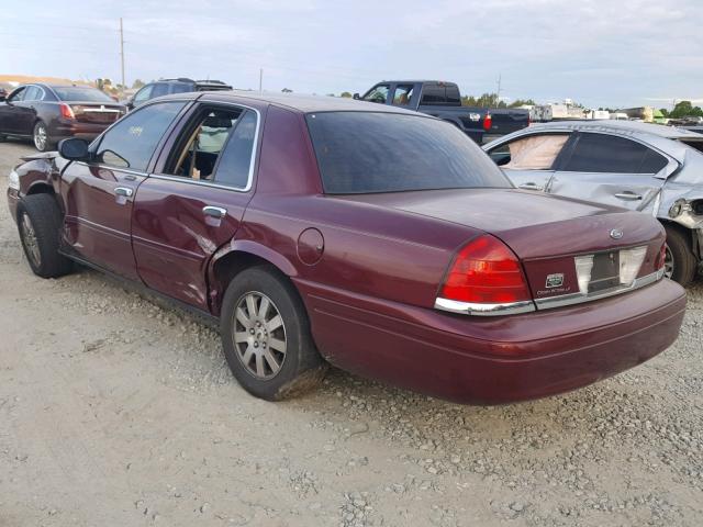 2FAFP74V98X107040 - 2008 FORD CROWN VICT MAROON photo 3