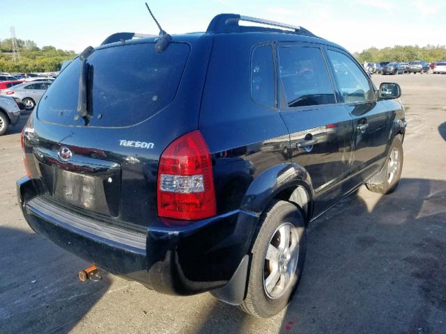 KM8JM12B86U253447 - 2006 HYUNDAI TUCSON GL BLACK photo 4