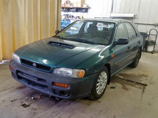 JF1GF4359WH811291 - 1998 SUBARU IMPREZA L GREEN photo 2