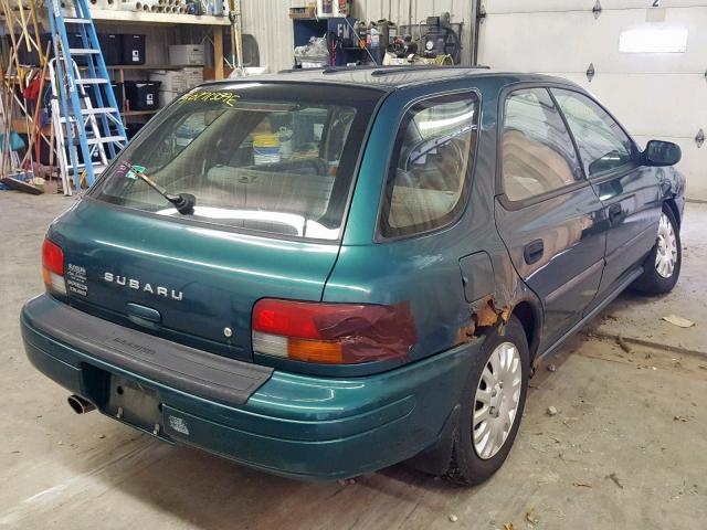 JF1GF4359WH811291 - 1998 SUBARU IMPREZA L GREEN photo 4