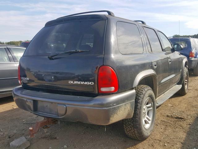 1B8HS38N12F209418 - 2002 DODGE DURANGO SP BLACK photo 4