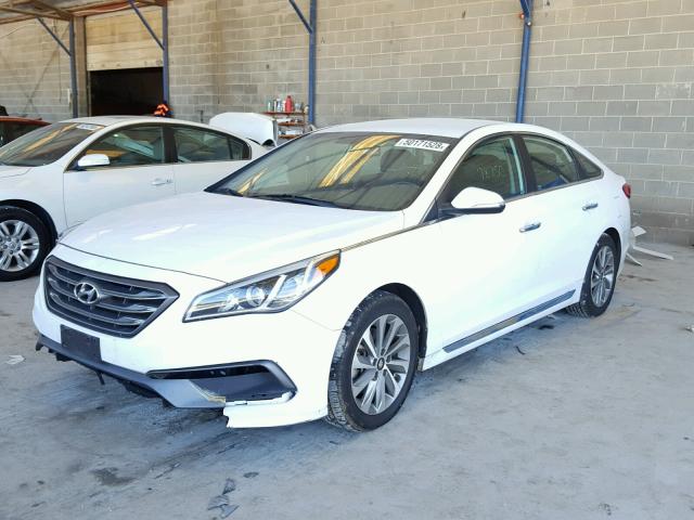 5NPE34AF6GH283668 - 2016 HYUNDAI SONATA SPO WHITE photo 2