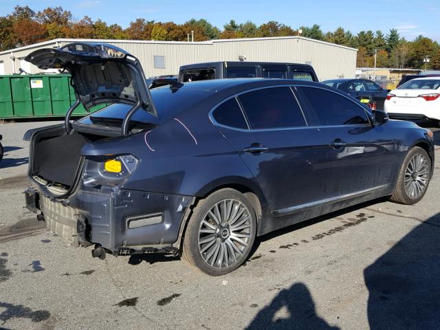 KNALN4D77E5137313 - 2014 KIA CADENZA PR BLUE photo 4