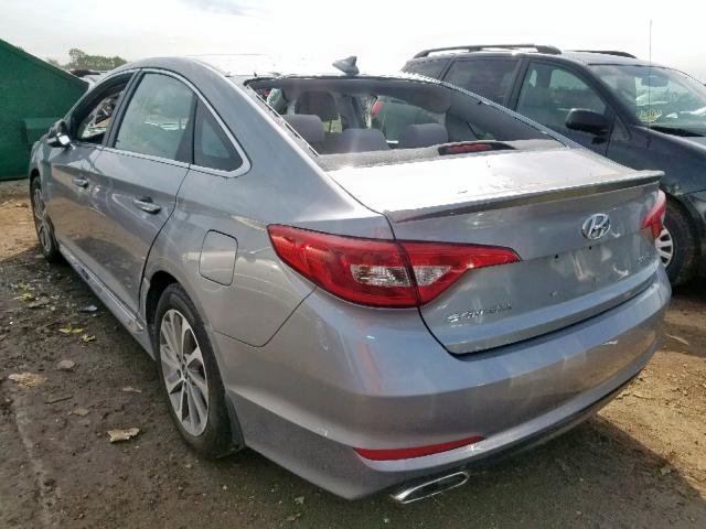 5NPE34AFXFH053016 - 2015 HYUNDAI SONATA SPO BLUE photo 3