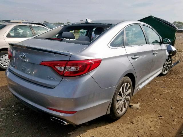 5NPE34AFXFH053016 - 2015 HYUNDAI SONATA SPO BLUE photo 4