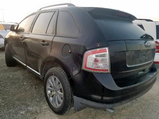 2FMDK38C38BB02538 - 2008 FORD EDGE SEL BLACK photo 3