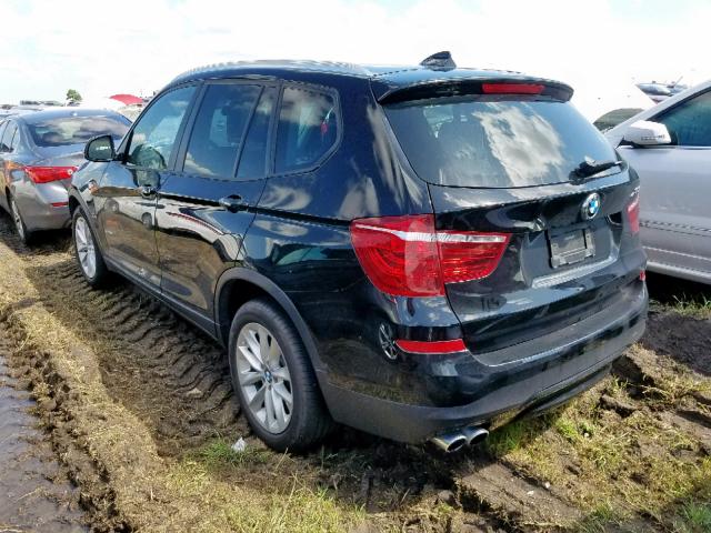 5UXWZ7C30H0V93061 - 2017 BMW X3 SDRIVE2 BLACK photo 3