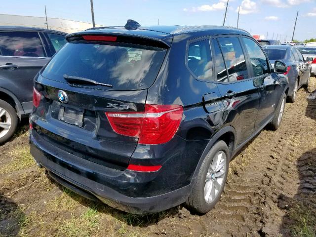 5UXWZ7C30H0V93061 - 2017 BMW X3 SDRIVE2 BLACK photo 4