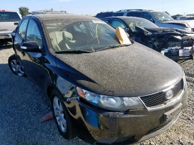 KNAFU4A28A5067372 - 2010 KIA FORTE EX BLACK photo 1