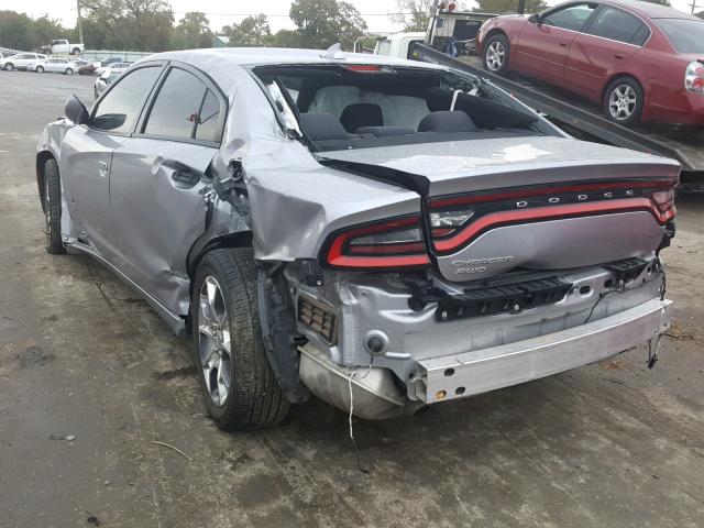 2C3CDXJGXGH277528 - 2016 DODGE CHARGER SX GRAY photo 3