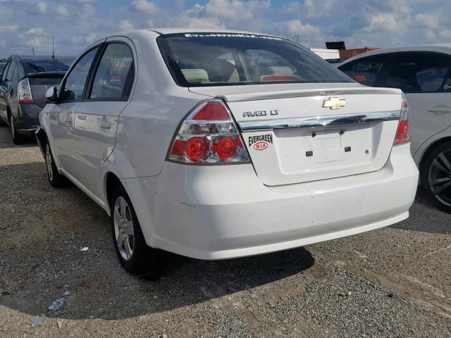 KL1TD5DE1BB148127 - 2011 CHEVROLET AVEO LS WHITE photo 3