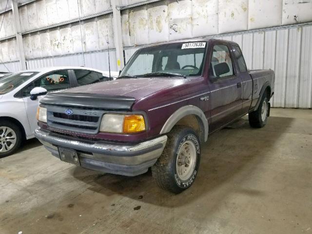 1FTCR15X7PPB09619 - 1993 FORD RANGER SUP MAROON photo 2