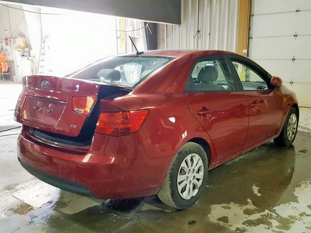 KNAFU4A25C5505476 - 2012 KIA FORTE EX RED photo 4