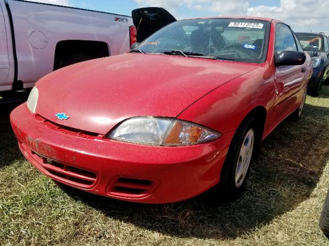 1G1JS124427385232 - 2002 CHEVROLET CAVALIER L RED photo 2