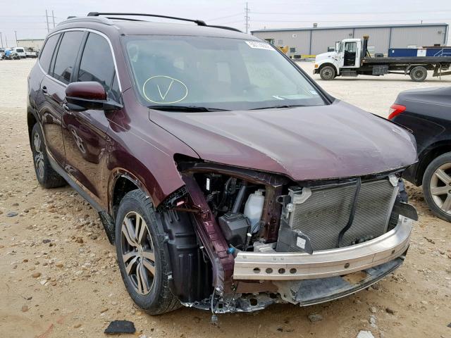 5FNYF6H77GB124199 - 2016 HONDA PILOT EXLN BURGUNDY photo 1