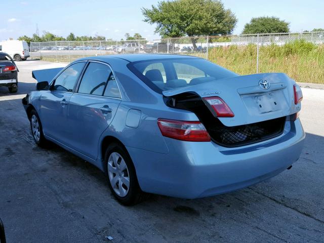 4T1BE46K18U789706 - 2008 TOYOTA CAMRY CE BLUE photo 3