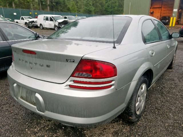 1B3AL46T36N221139 - 2006 DODGE STRATUS SX SILVER photo 4