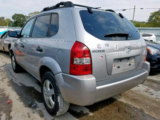 KM8JM12B55U175210 - 2005 HYUNDAI TUCSON GL SILVER photo 3