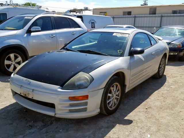 4A3AC44G52E048333 - 2002 MITSUBISHI ECLIPSE GS WHITE photo 2