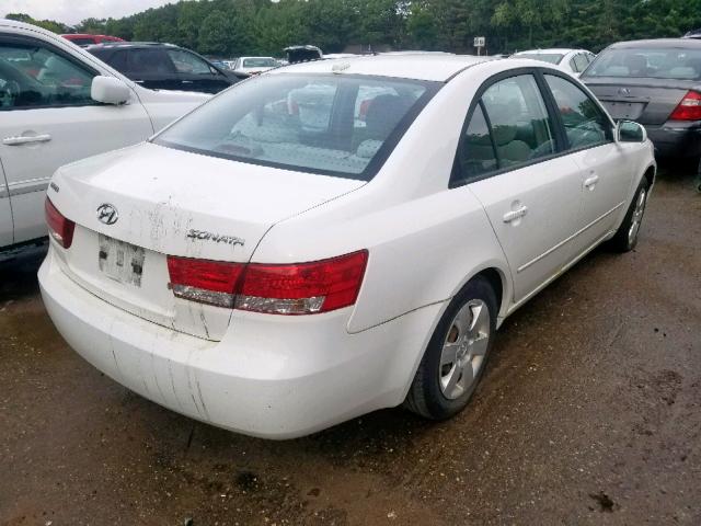 5NPET46C27H247247 - 2007 HYUNDAI SONATA GLS WHITE photo 4