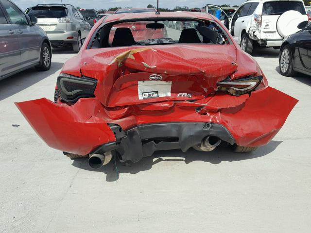 JF1ZNAA17D1715031 - 2013 TOYOTA SCION FR-S RED photo 9