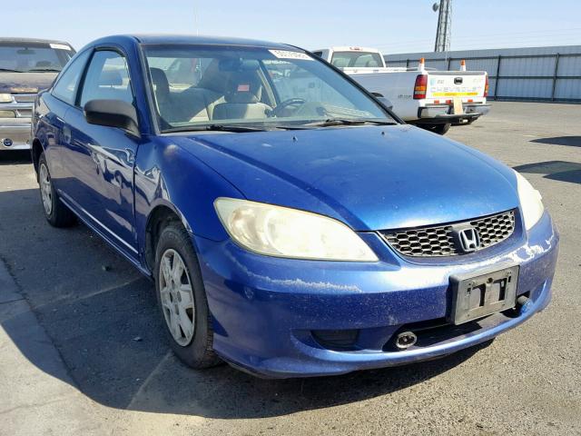 1HGEM21114L034872 - 2004 HONDA CIVIC DX V BLUE photo 1