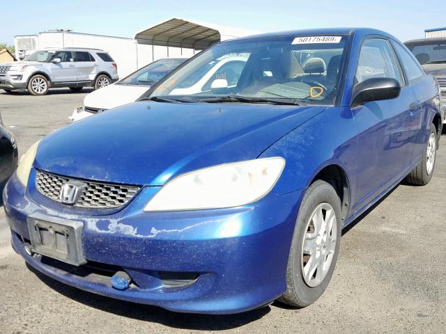 1HGEM21114L034872 - 2004 HONDA CIVIC DX V BLUE photo 2