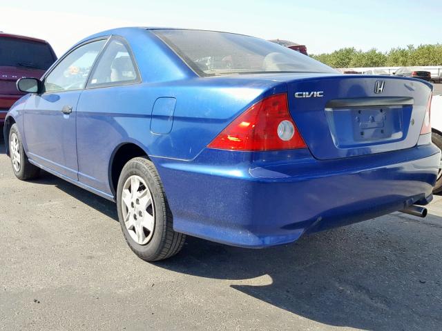 1HGEM21114L034872 - 2004 HONDA CIVIC DX V BLUE photo 3