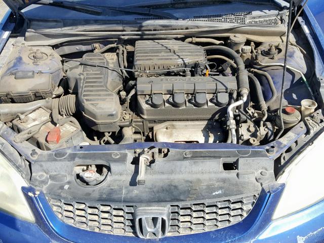 1HGEM21114L034872 - 2004 HONDA CIVIC DX V BLUE photo 7