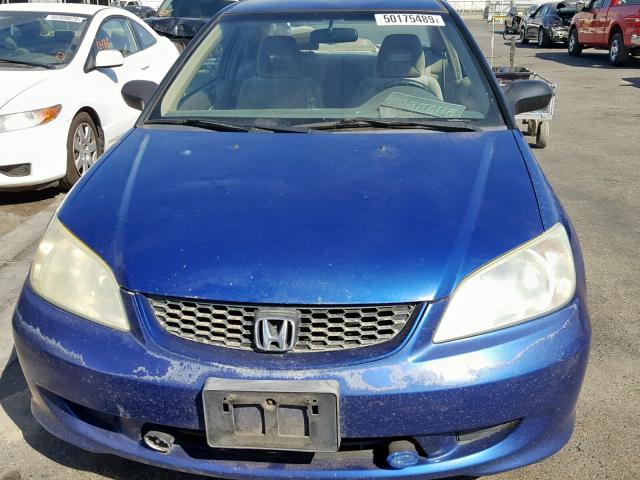 1HGEM21114L034872 - 2004 HONDA CIVIC DX V BLUE photo 9