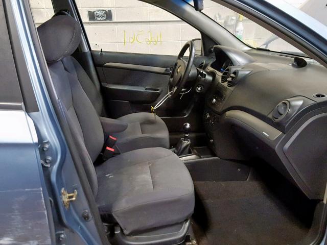 KL1TD56627B054559 - 2007 CHEVROLET AVEO BASE Blau Foto 5