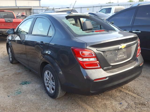 1G1JB5SH1H4150629 - 2017 CHEVROLET SONIC LS CHARCOAL photo 3